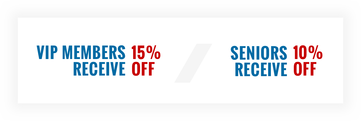 VIP members and seniors discounts
